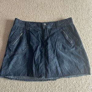 Lane Bryant Dark Blue Mini Skirt